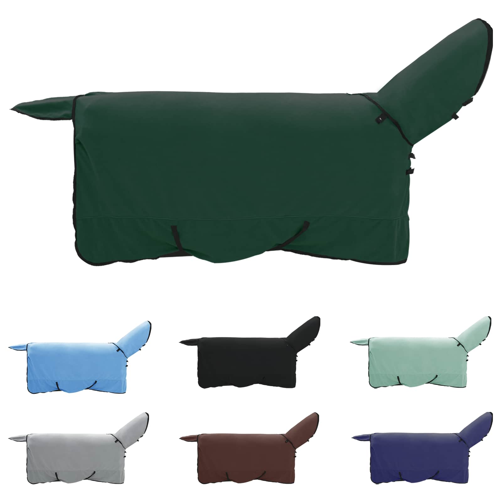 Thumbnail - vidaXL Pferdedecke Dunkelgrün Polyester