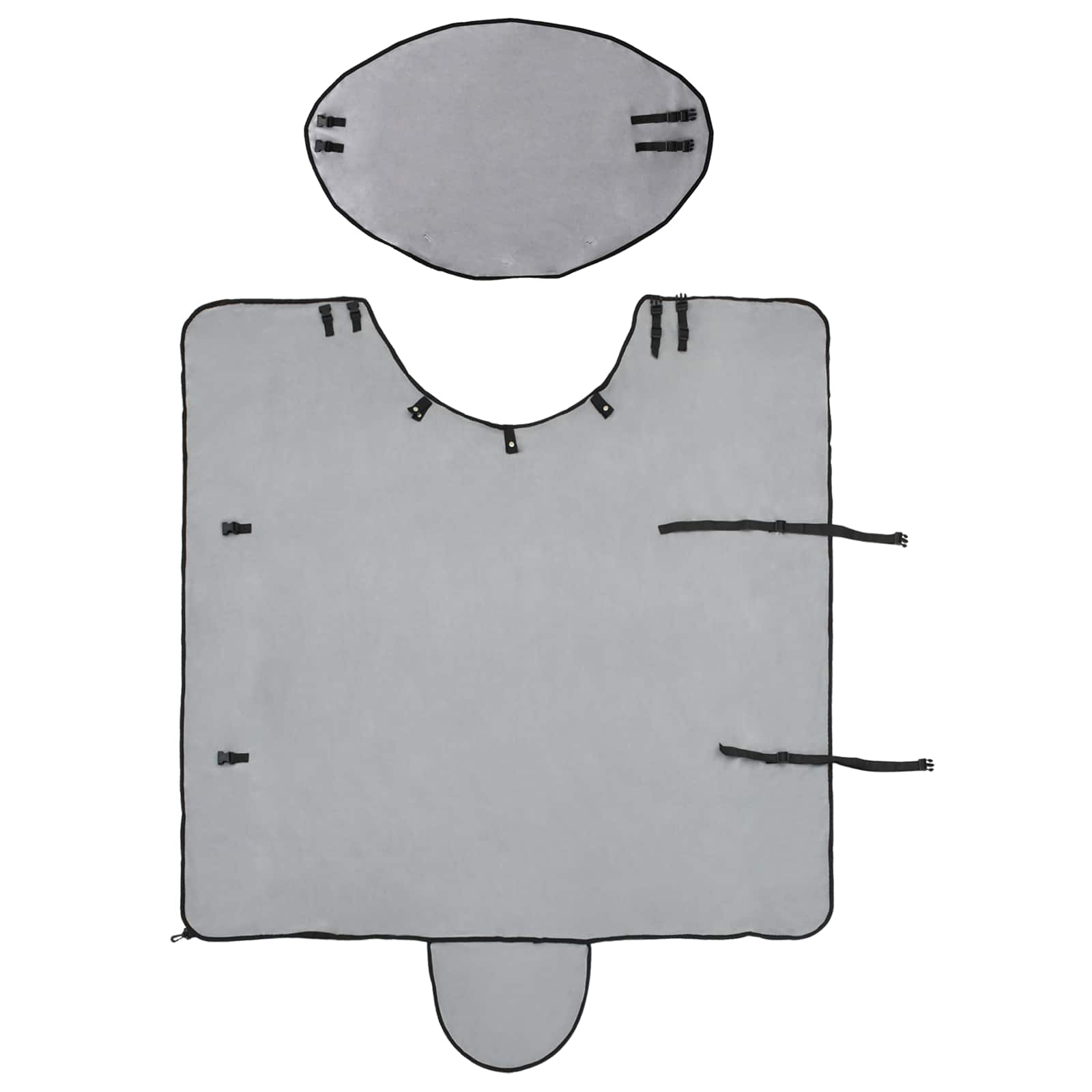 Konjski plašč Polna svetlo siva in roza Poliester - slika 6