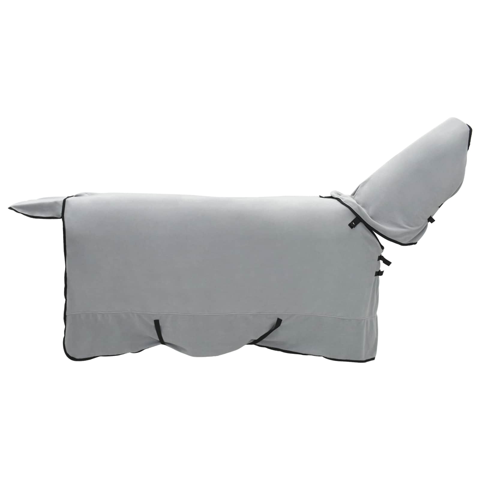 Konjski plašč Polna svetlo siva in roza 155 cm Poliester - slika 2