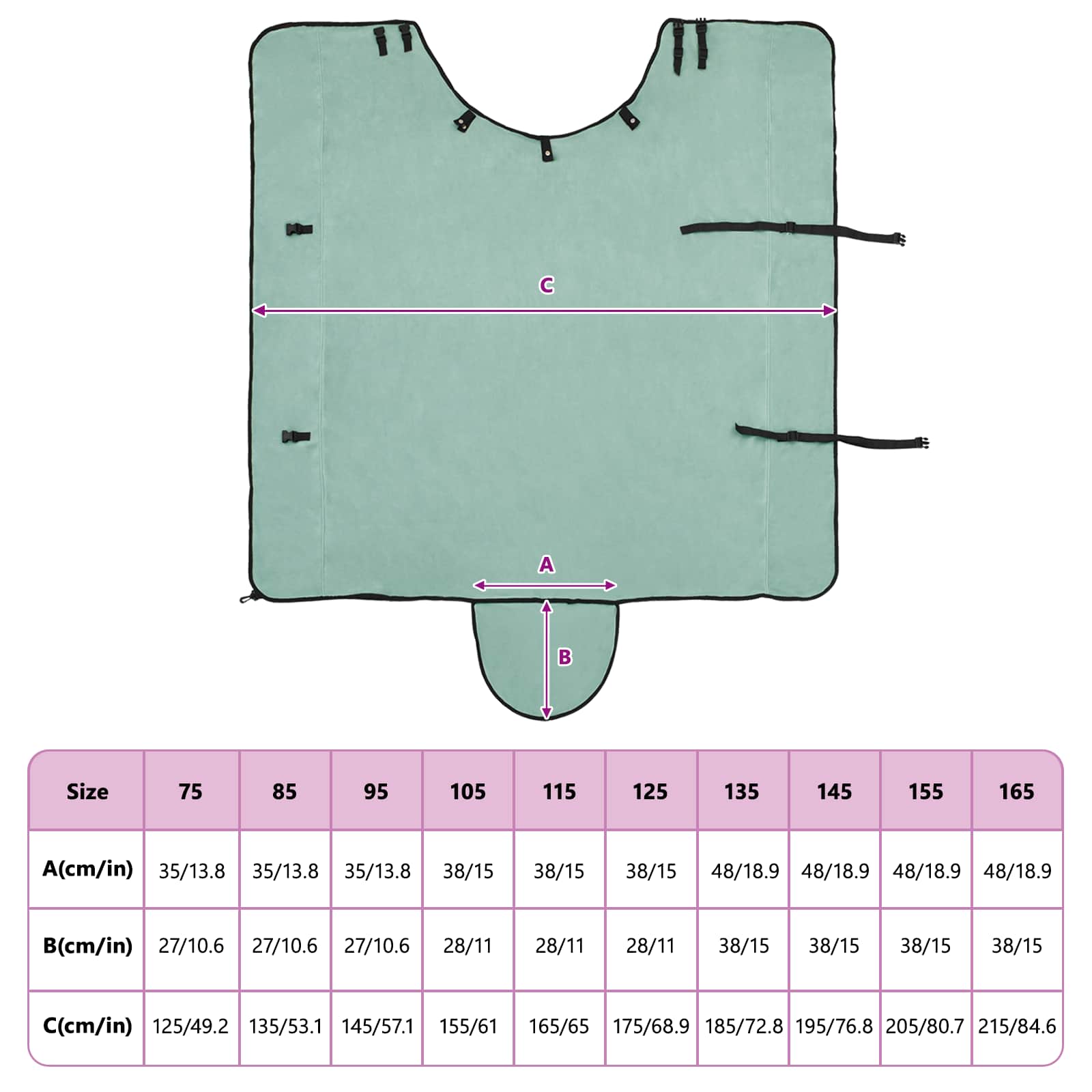 Konjski plašč Posebna zelena Poliester - slika 10