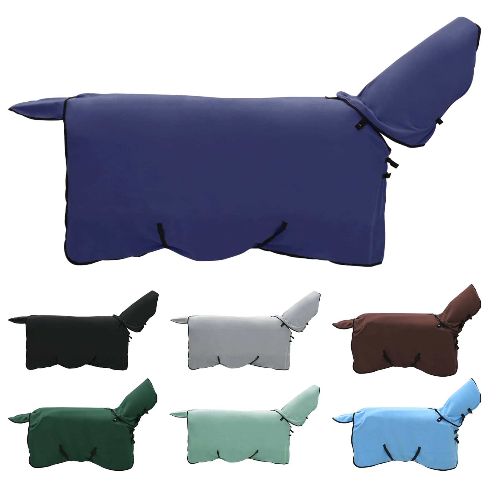 Thumbnail - vidaXL Pferdedecke Marineblau Polyester