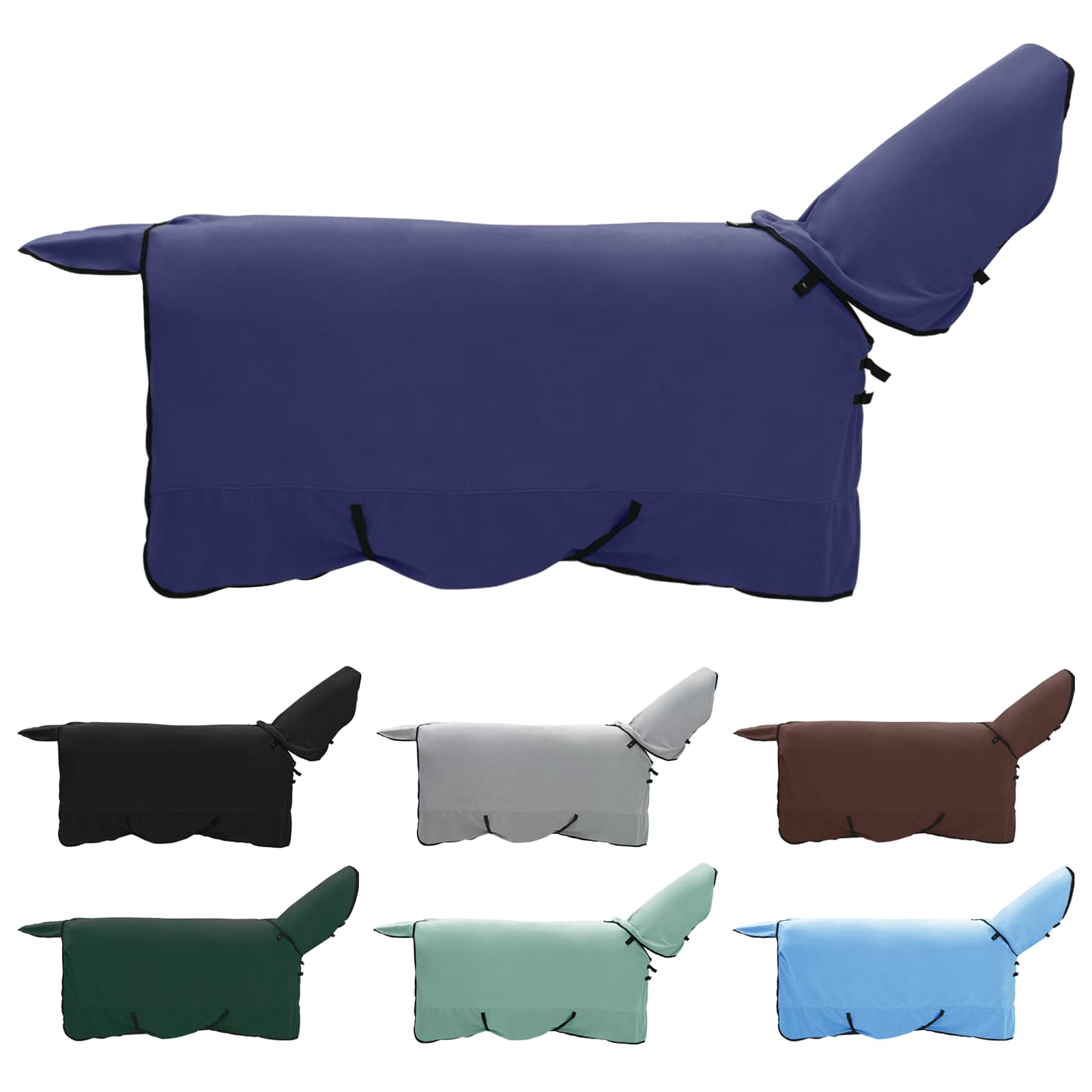 Thumbnail - vidaXL Pferdedecke Marineblau Polyester