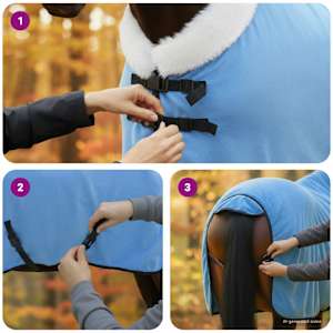 Deka pro koně K úplnému akvamarínu 105 cm Polartec fleece - obrázek 10