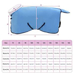 Deka pro koně K úplnému akvamarínu 115 cm Polartec fleece - obrázek 8