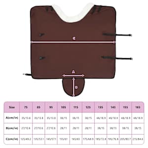 Deka pro koně Úplně tmavě hnědá 85 cm Polartec fleece - obrázek 9