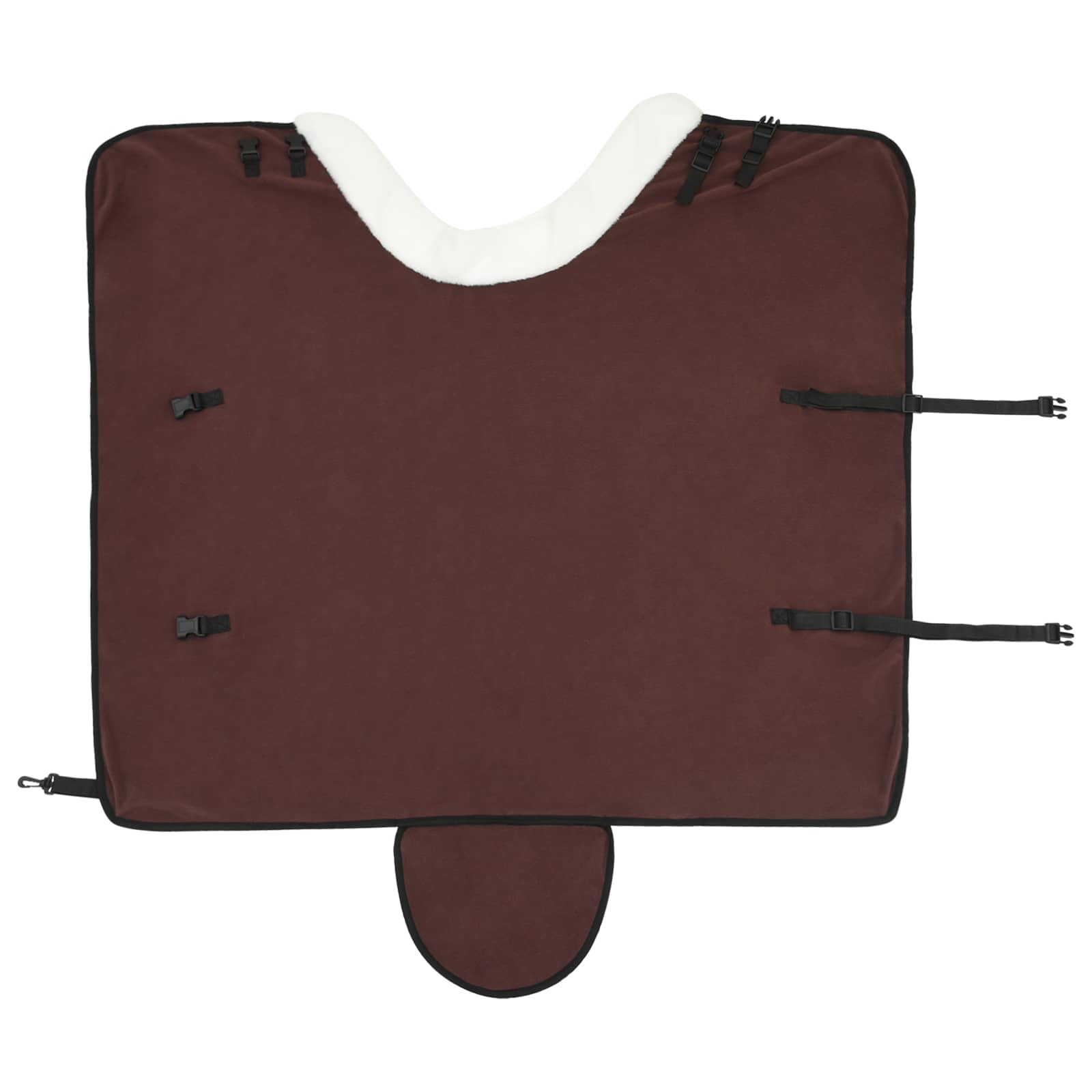 Konjski plašč Polna temno rjava 85 cm Polarna flanela - slika 6