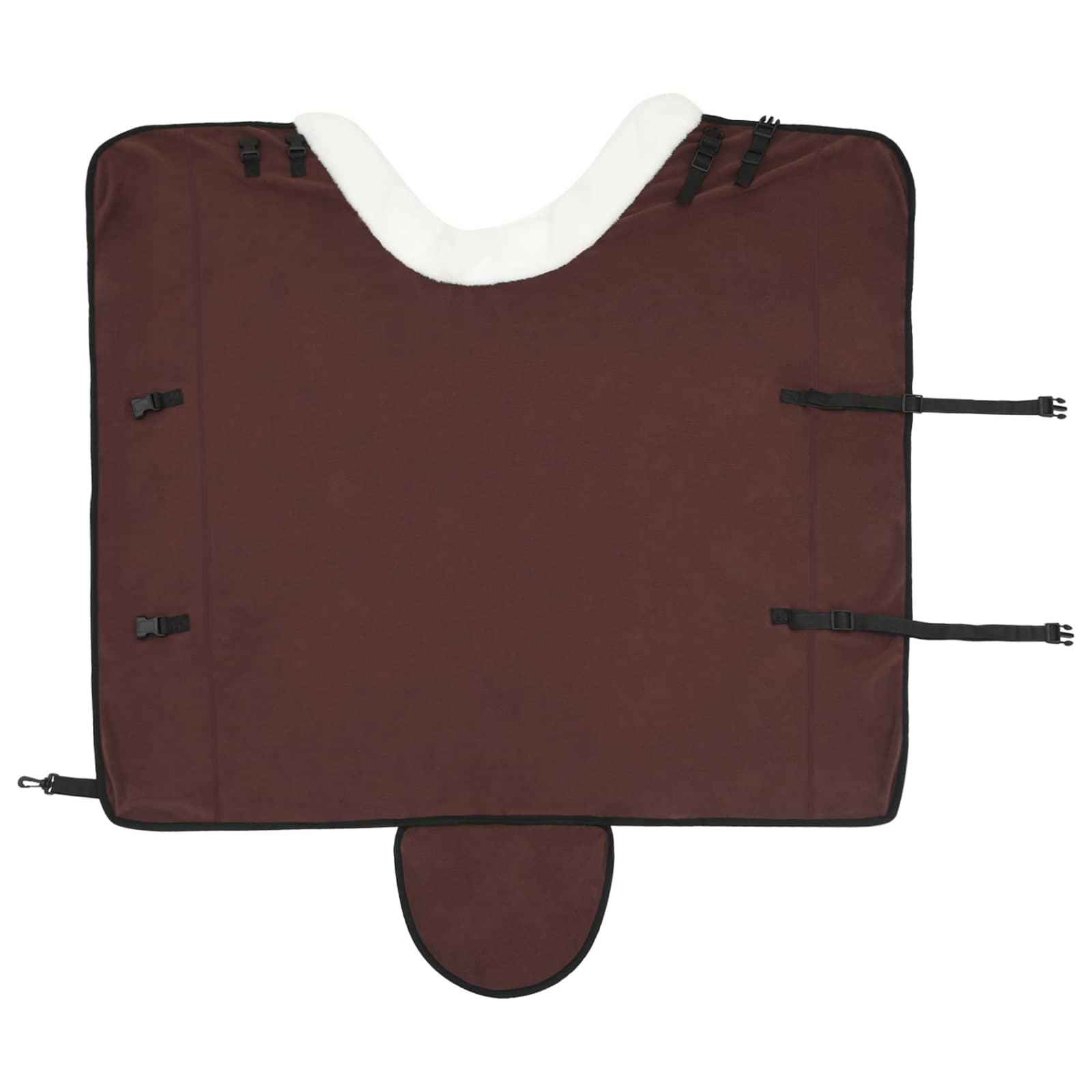 Konjski plašč Polna temno rjava 125 cm Polarna flanela - slika 6