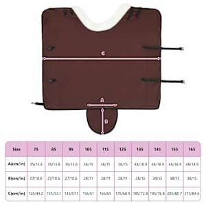 Deka pro koně Úplně tmavě hnědá 135 cm Polartec fleece - obrázek 9