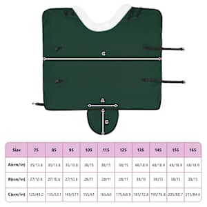 Deka pro koně Tmavě zelená 115 cm Polartec fleece - obrázek 9