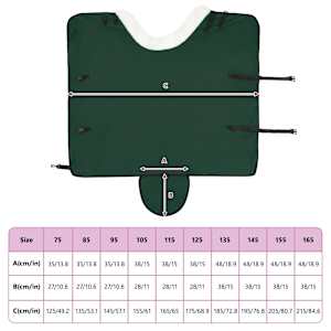 Deka pro koně Tmavě zelená 145 cm Polartec fleece - obrázek 9