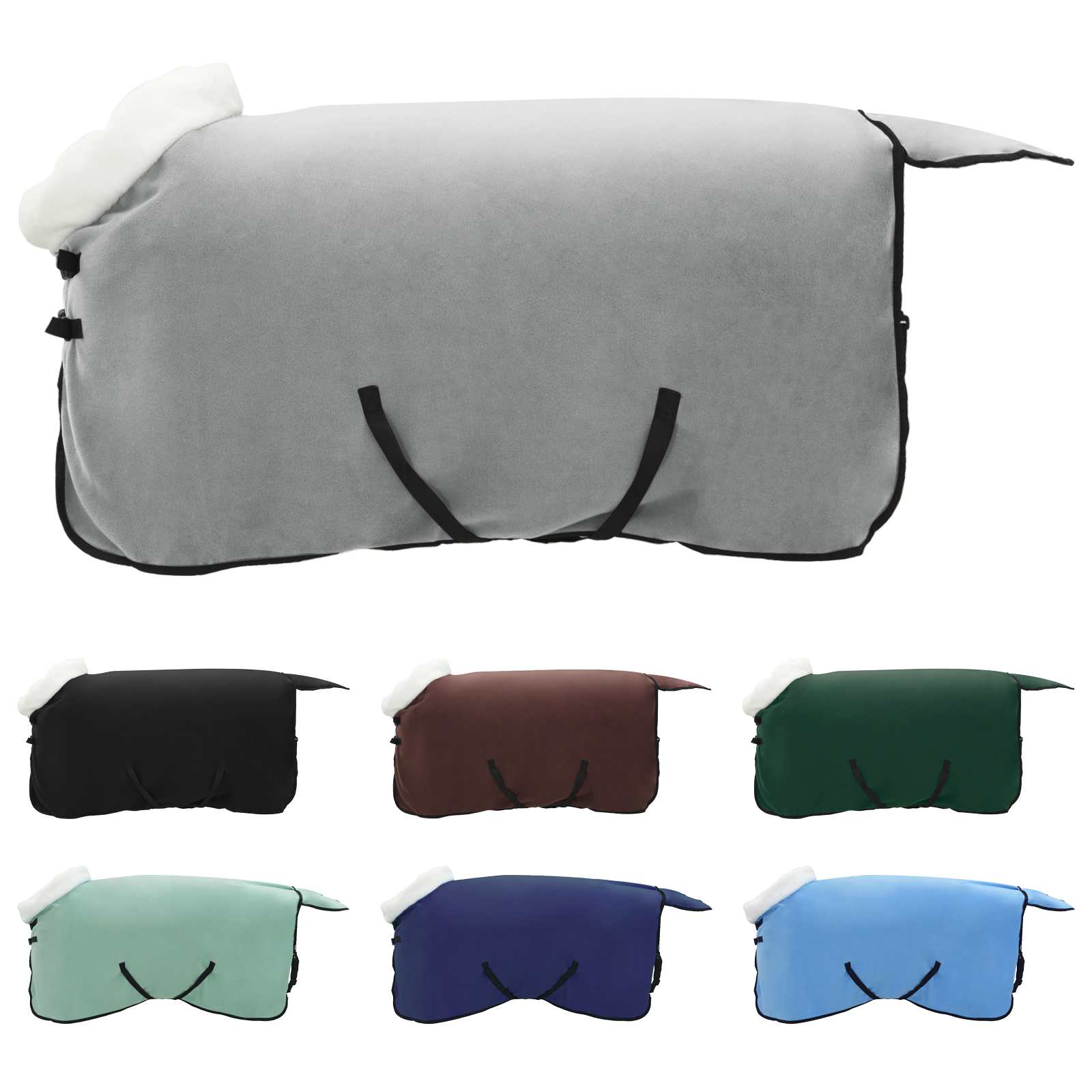 VidaXL Paardendeken Volledig Donkergroen 85 Cm Polar Fleece