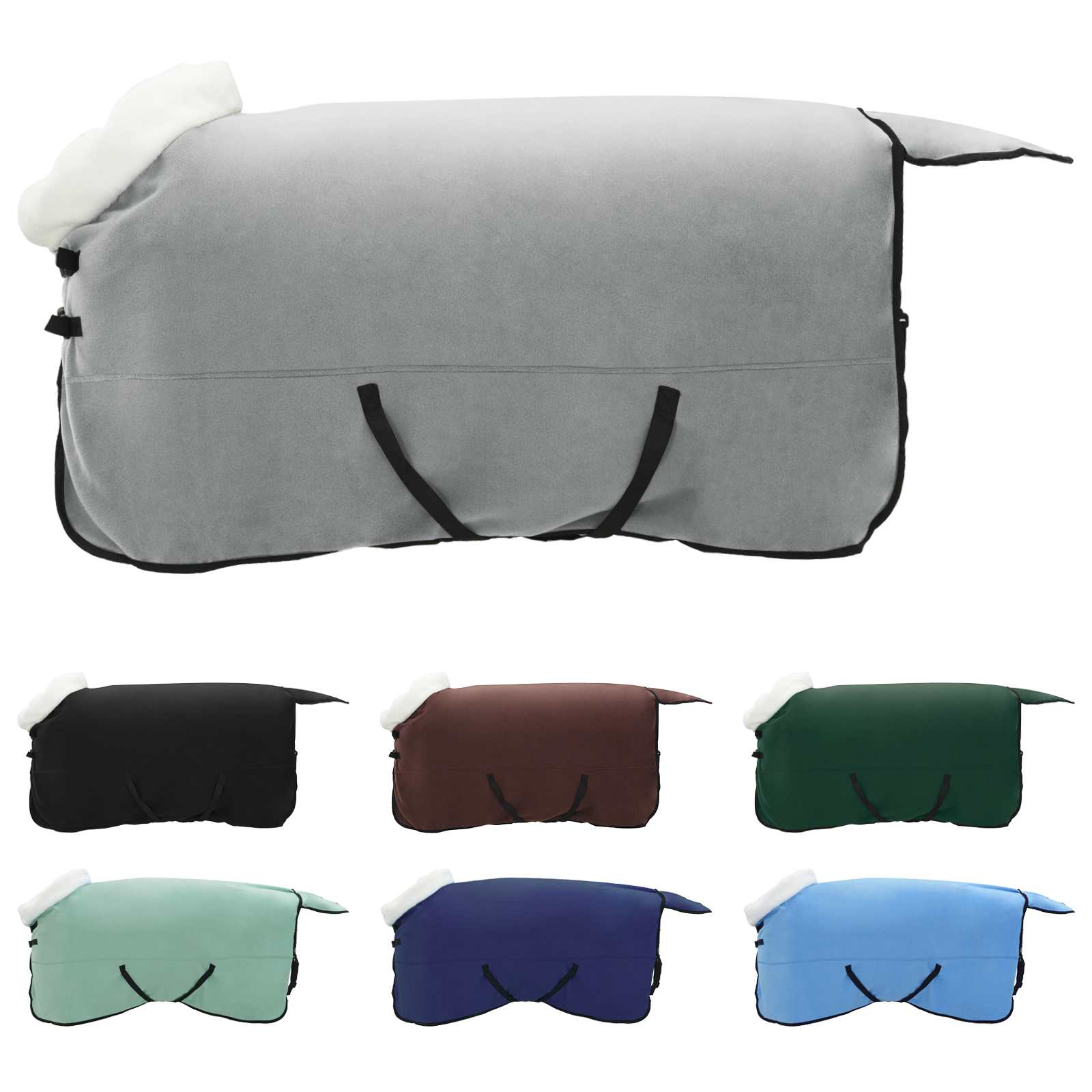 Thumbnail - vidaXL Pferdedecke Dunkelgrün 135 cm Polarfleece