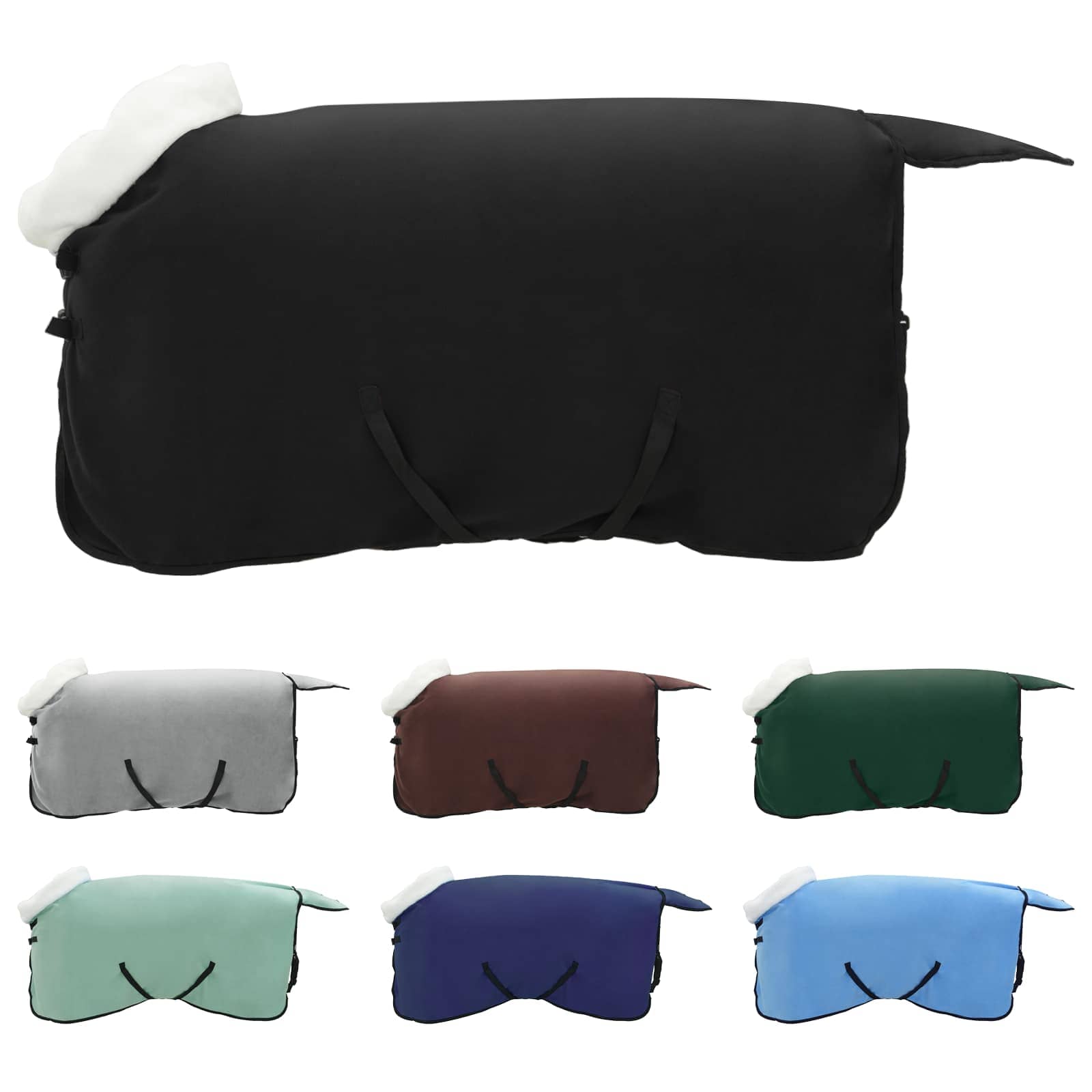 Thumbnail - vidaXL Pferdedecke Schwarz 75 cm Polarfleece