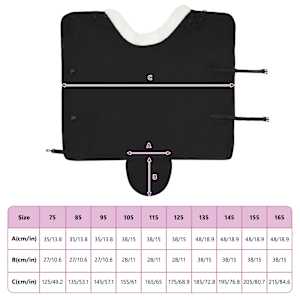 Deka pro koně Černá 135 cm Polartec fleece - obrázek 9