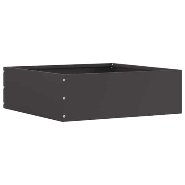 vidaXL Murupiire 40 x 40 x 13 cm Teras Must