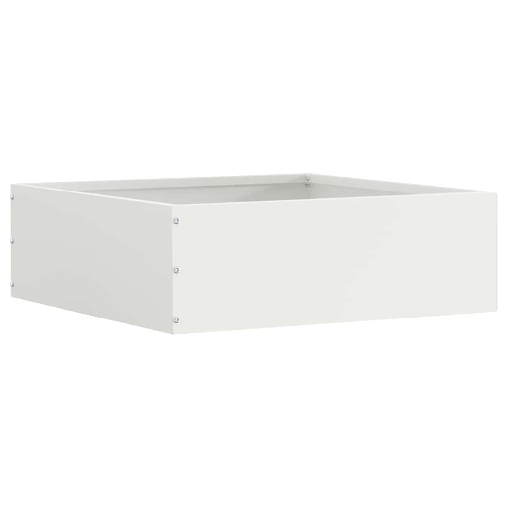 vidaXL Margine pentru gazon Alb 40 x 40 x 13 cm Oțel