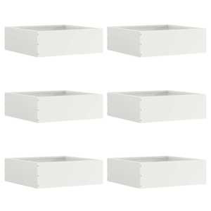 Okraj trávníku 6 pcs Bílá 40 x 40 x 13 cm Ocel - obrázek 1