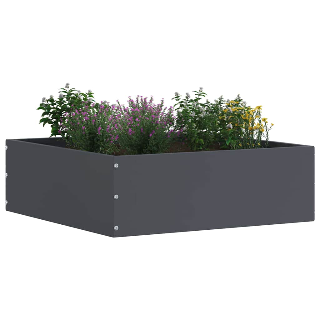 vidaXL Tuinrand Antraciet 40 x 40 x 13 cm Staal