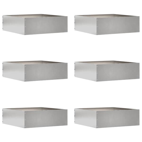 vidaXL Murupiire 6 tk 40 x 40 x 13 cm Roostevaba teras H&otilde;bedane