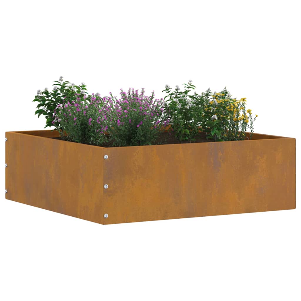 vidaXL Tuinrand Roestig 40 x 40 x 13 cm Cortenstaal