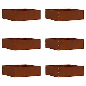 Okraj trávníku 6 pcs Rezavá 40 x 40 x 13 cm - obrázek 2
