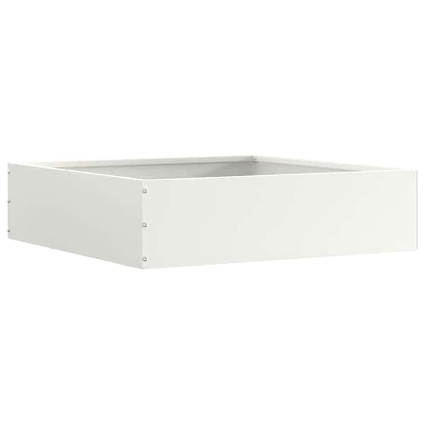 vidaXL Murupiire 50 x 50 x 13 cm Teras Valge
