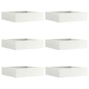 Okraj trávníku 6 pcs Bílá 50 x 50 x 13 cm Ocel - obrázek 1