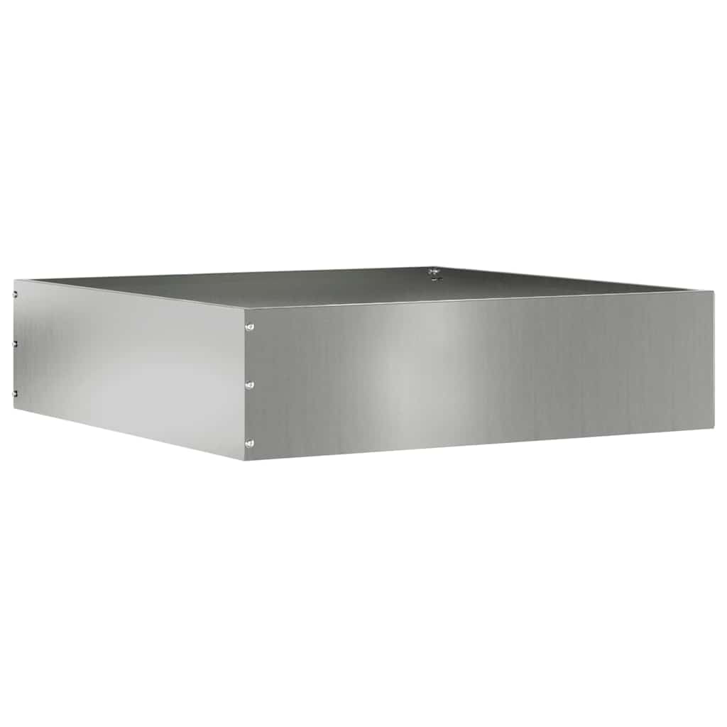 vidaXL Margine pentru gazon Argintiu 50 x 50 x 13 cm Oțel Galvanizat