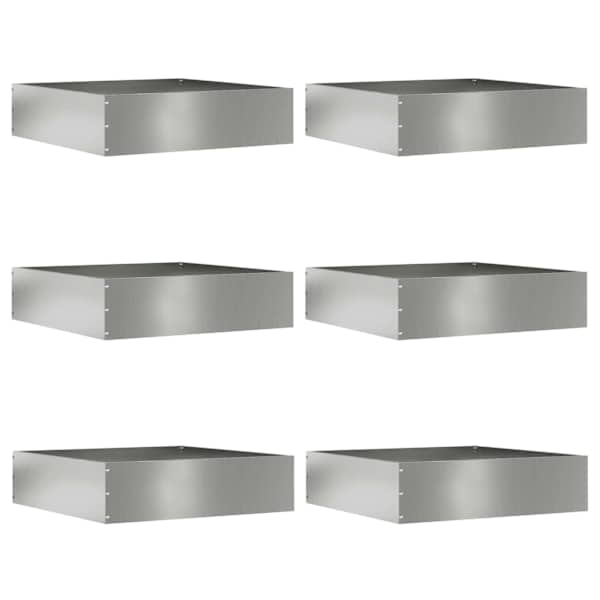 vidaXL Murupiire 6 tk 50 x 50 x 13 cm Tsingitud teras H&otilde;bedane