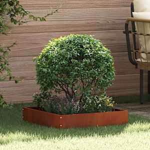 Robovi trave Rjav 50 x 50 x 13 cm Vremensko odporno jeklo