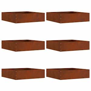Okraj trávníku 6 pcs Rezavá 50 x 50 x 13 cm - obrázek 2