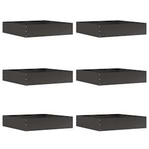 Okraj trávníku 6 pcs Černá 60 x 60 x 13 cm Ocel - obrázek 2
