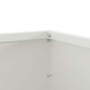 Okraj trávníku 6 pcs Bílá 60 x 60 x 13 cm Ocel - obrázek 9
