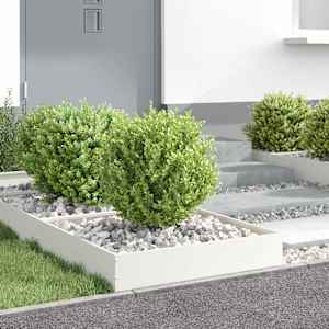 Okraj trávníku 6 pcs Bílá 60 x 60 x 13 cm Ocel - obrázek 4
