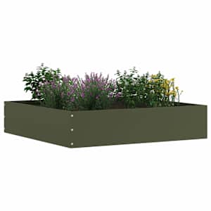 Okraj trávníku 6 pcs Olivově zelená 60 x 60 x 13 cm Ocel - obrázek 3