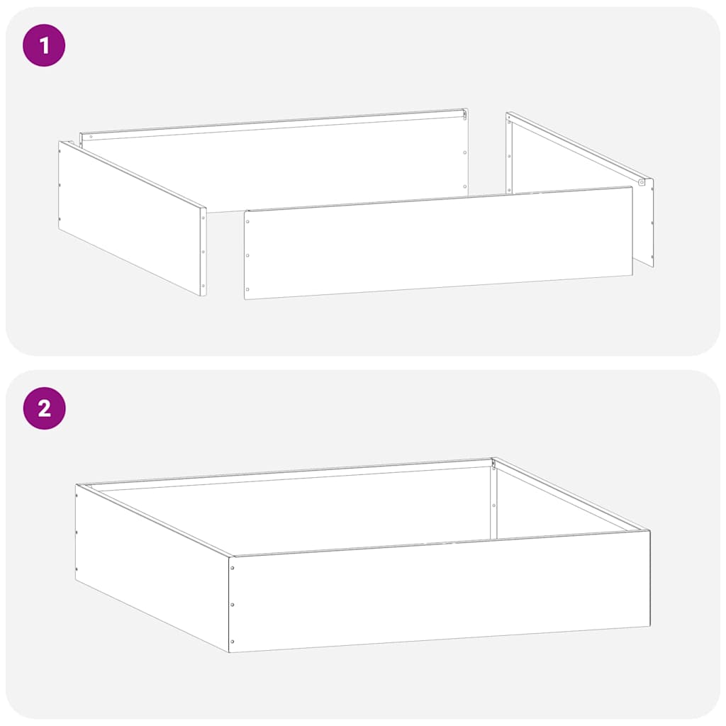 Περίγραμμα γκαζόν 6 pcs Ασημί 60 x 60 x 13 εκ Ανοξείδωτο ατσάλι - Image 10