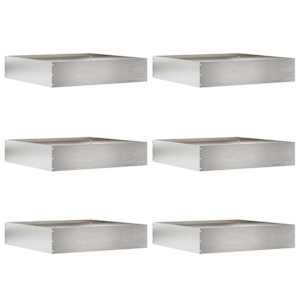 Okraj trávníku 6 pcs Stříbrná 60 x 60 x 13 cm Nerezová ocel - obrázek 2