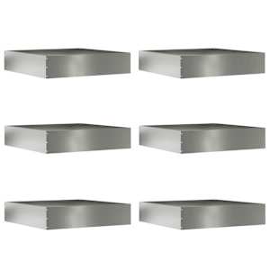 Okraj trávníku 6 pcs Stříbrná 60 x 60 x 13 cm Pozinkovaná ocel - obrázek 2