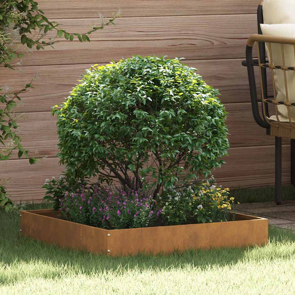 vidaXL Margine pentru gazon Ruginit 60 x 60 x 13 cm