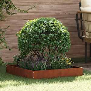 Robovi trave Rjav 60 x 60 x 13 cm Vremensko odporno jeklo