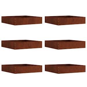 Okraj trávníku 6 pcs Rezavá 60 x 60 x 13 cm - obrázek 2
