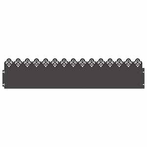 Obrubníky trávníku 30 pcs Černá 103 x 0,05 x 22 cm Ocel - obrázek 2