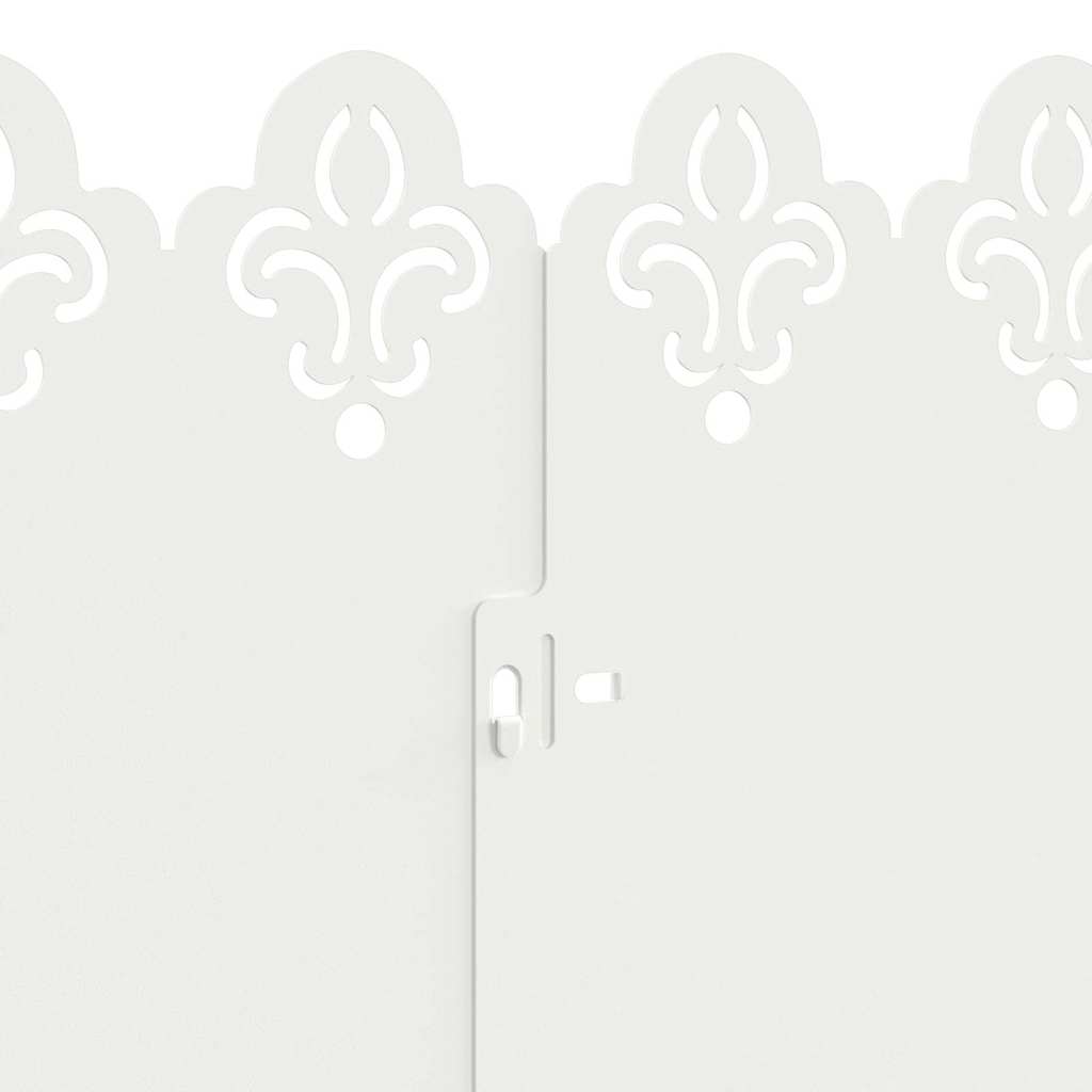 Περιγράμματα γκαζόν 20 pcs Λευκό 103 x 0,05 x 22 εκ Ατσάλι - Image 8