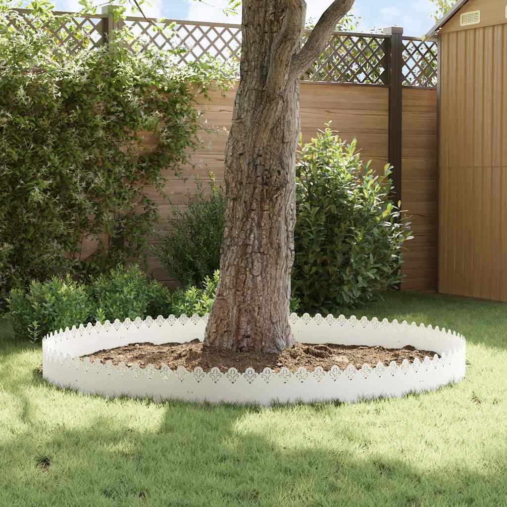 Περιγράμματα γκαζόν 20 pcs Λευκό 103 x 0,05 x 22 εκ Ατσάλι - Image 4