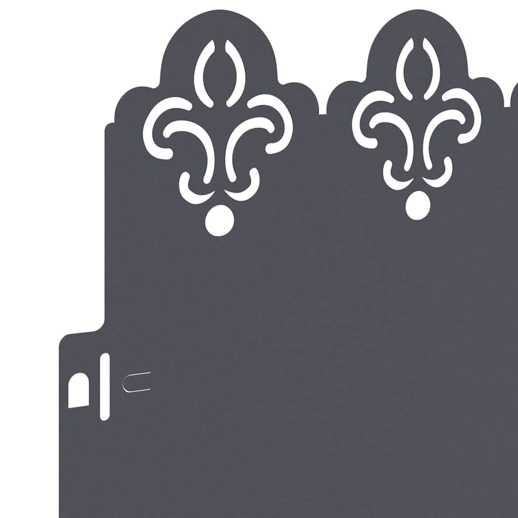 Περιγράμματα γκαζόν 10 pcs Ανθρακί 103 x 0,05 x 22 εκ Ατσάλι - Image 7