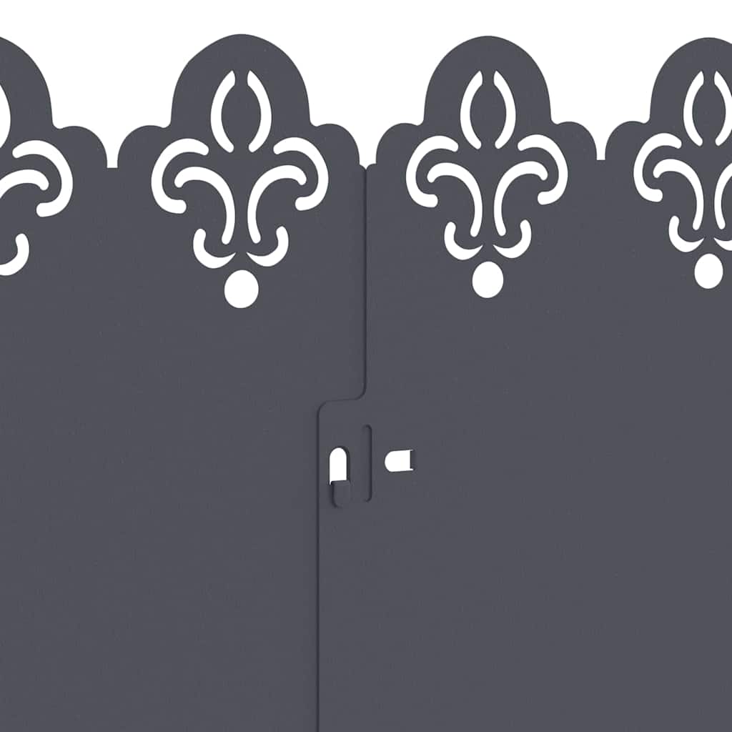 Περιγράμματα γκαζόν 10 pcs Ανθρακί 103 x 0,05 x 22 εκ Ατσάλι - Image 8