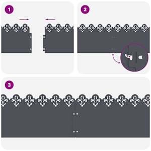 Obrubníky trávníku 10 pcs Antracit 103 x 0,05 x 22 cm Ocel - obrázek 9
