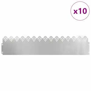 Obrubníky trávníku 10 pcs Stříbrná 103 x 0,05 x 22 cm - obrázek 3