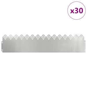 Obrubníky trávníku 30 pcs Stříbrná 103 x 0,05 x 22 cm - obrázek 3