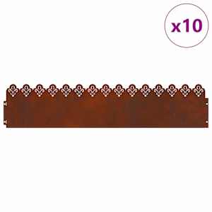 vidaXL Murukatted 10 tk 103 x 0,05 x 22 cm Ilmastikukindel teras
